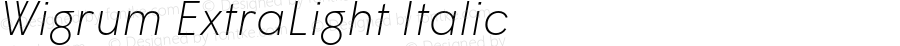 Wigrum ExtraLight Italic