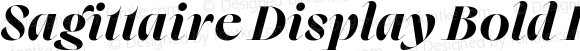 Sagittaire Display Bold Italic