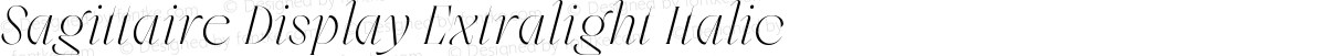 Sagittaire Display Extralight Italic