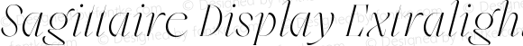 Sagittaire Display Extralight Italic