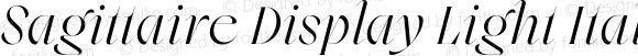 Sagittaire Display Light Italic