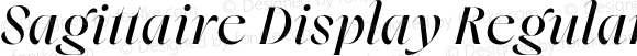 Sagittaire Display Regular Italic