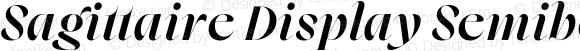 Sagittaire Display Semibold Italic