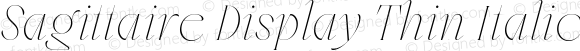 Sagittaire Display Thin Italic