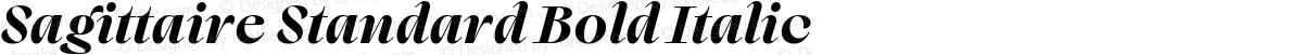 Sagittaire Standard Bold Italic