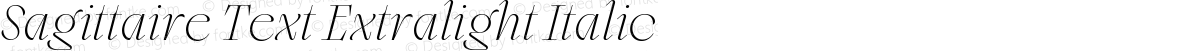 Sagittaire Text Extralight Italic