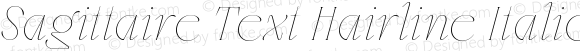 Sagittaire Text Hairline Italic