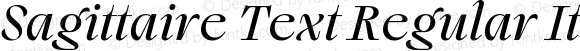 Sagittaire Text Regular Italic