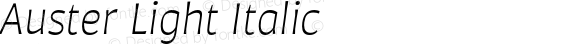 Auster Light Italic