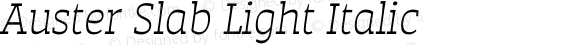 Auster Slab Light Italic
