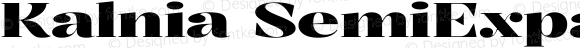 Kalnia SemiExpanded SemiBold