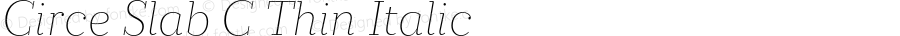 Circe Slab C Thin Italic