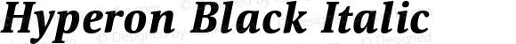 Hyperon Black Italic