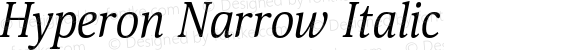 Hyperon Narrow Italic