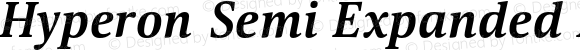 Hyperon Semi Expanded Bold Italic