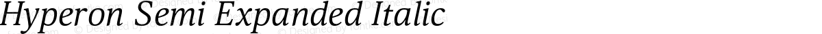 Hyperon Semi Expanded Italic