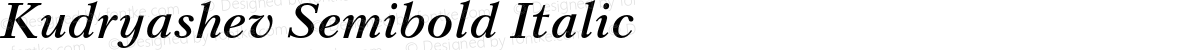 Kudryashev Semibold Italic