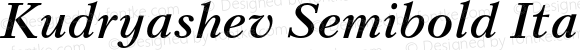 Kudryashev Semibold Italic