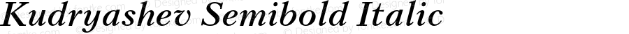 Kudryashev Semibold Italic