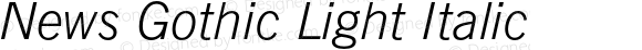News Gothic Light Italic
