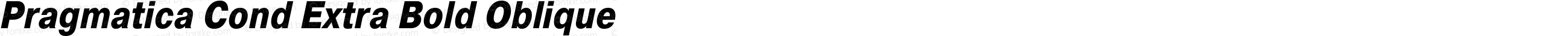 Pragmatica Cond Extra Bold Oblique