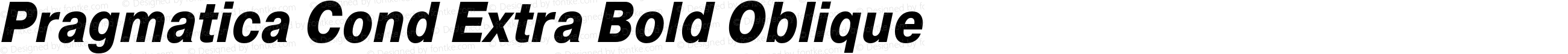 Pragmatica Cond Extra Bold Oblique