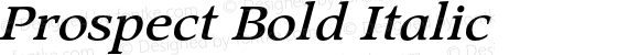 Prospect Bold Italic