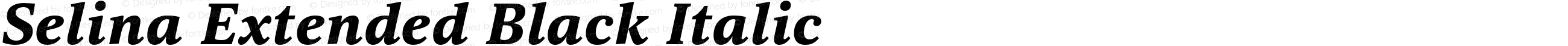 Selina Extended Black Italic