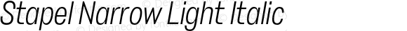 Stapel Narrow Light Italic