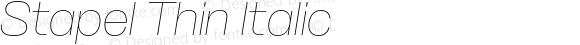 Stapel Thin Italic