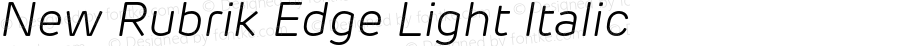 New Rubrik Edge Light Italic