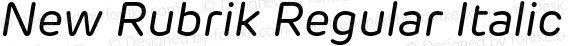 New Rubrik Regular Italic