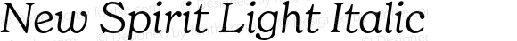 New Spirit Light Italic