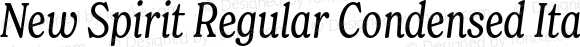 New Spirit Regular Condensed Italic