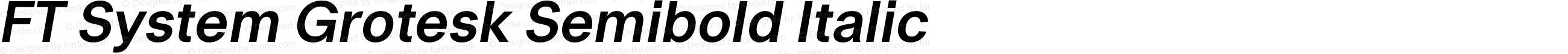 FT System Grotesk Semibold Italic