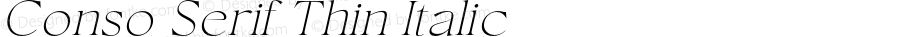 Conso Serif Thin Italic