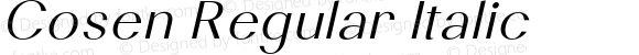 Cosen Regular Italic