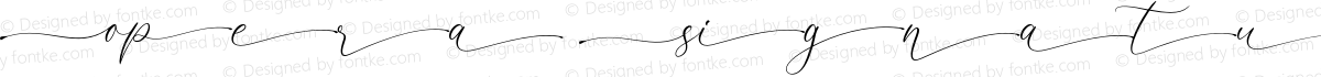 Opera Signature Script Swash