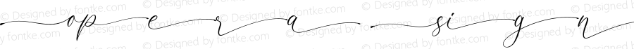 Opera Signature Script Swash