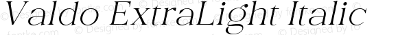 Valdo ExtraLight Italic