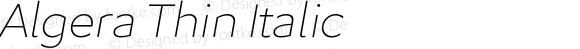 Algera Thin Italic