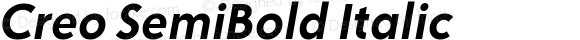 Creo SemiBold Italic