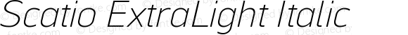 Scatio ExtraLight Italic