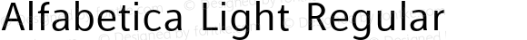 Alfabetica Light Regular
