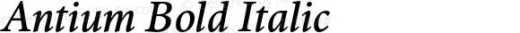 Antium Bold Italic