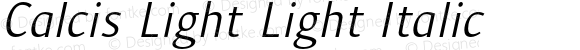 Calcis Light Light Italic