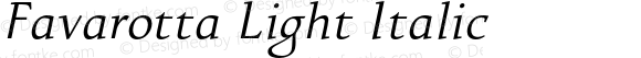 Favarotta Light Italic