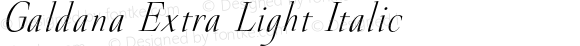 Galdana Extra Light Italic