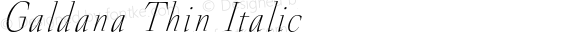 Galdana Thin Italic