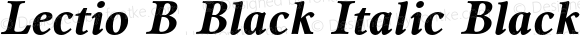 Lectio B Black Italic Black Italic